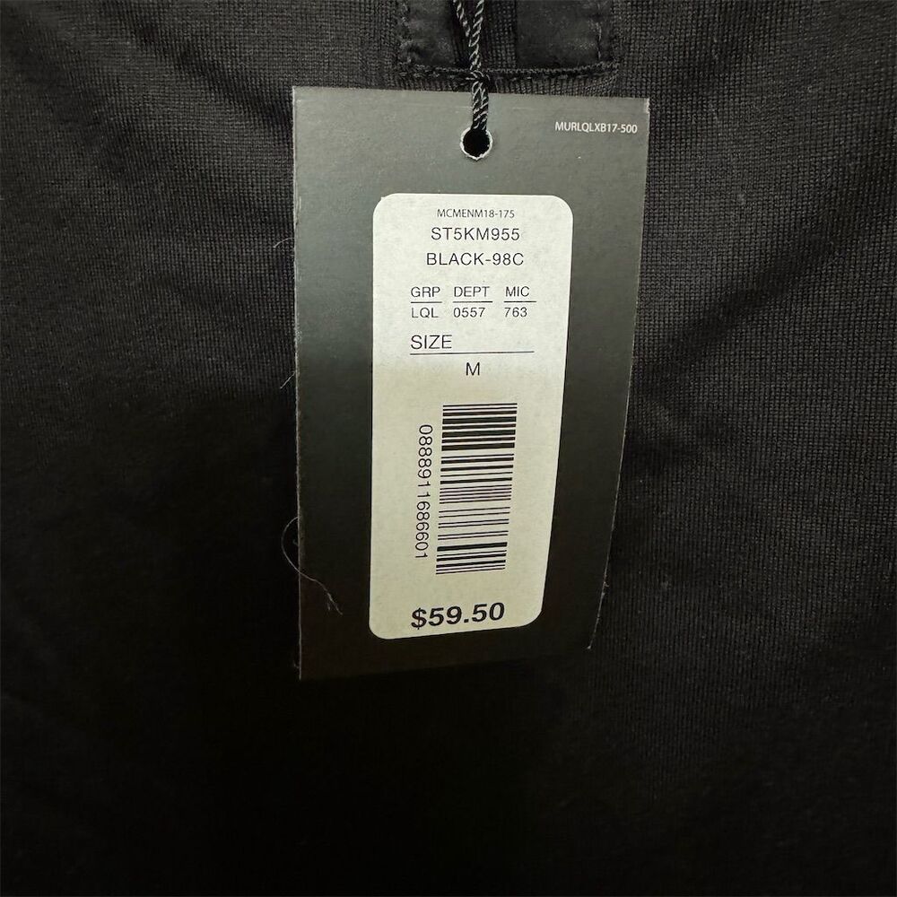 Murano Men's Slim Fit Henley T-Shirt Black Short Sleeve Medium - Picture 4 of 7